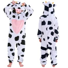 two children in onesuits that look like cows