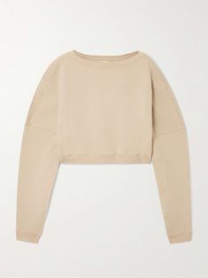 Shop SAINT LAURENT Cropped embroidered cotton-jersey sweater, Explore the latest SAINT LAURENT women's collection today on NET A PORTER Manchester House, Jersey Sweater, Black Tweed, Cropped Sweatshirt, Sports Suit, Brown Sweater, Only Fashion, Crop Sweatshirt, Logo Embroidery