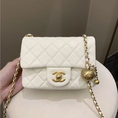 White Lambskin Antique Ghw Size 17 X 12.5 X 7 Cm Adjustable Chain Micro Chip Like New Condition - See Photos For Details Includes Full Set Box, Dust Bag Chanel White Mini Flap Bag, Micro Chip, Micro Bag, Chanel Mini, Chanel Bags, Chanel Bag, Full Set, Dust Bag, Chanel