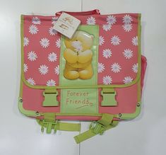 Vintage 90s FOREVER FRIENDS school bag NEW UNUSED Greek version size 42 cm * 37.5 cm as found in old store Pink School Satchel, Green School Satchel, Cute Multicolor School Satchel, Pink Satchel For Back To School, Friends School, Forever Friends, School Bag, Friends Forever, Vintage 90s