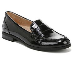 Slip into timeless comfort with these effortlessly elegant loafers that finish work or weekend ensembles with classic style. From Naturalizer. Black Patent Loafers, Comfortable Stylish Shoes, Patent Loafers, Leather Loafer Shoes, Leather Man, Black Leather Loafers, Slip On Loafers, Penny Loafers, Leather Slip Ons