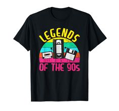 PRICES MAY VARY. Legends of the 90s. 90's themed party outfit for women who love 90s with a colorful cassette tape graphic, a videotape and floppy disk. Vintage 90s design and 90 party theme outfit for 90s lovers in 90's style and 1990s fashion. Lightweight, Classic fit, Double-needle sleeve and bottom hem Bad Taste Outfit, 2000s Plus Size, 90s Outfits Party, 90s Theme Party Outfit, Y2k Fashion Early 2000s, 90s Party Outfit, 90s Costume, Party Outfits For Women, 90s Party