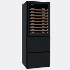 an image of a wine cooler that is open and ready to be used in the kitchen