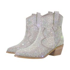 PRICES MAY VARY. These sequin western boots feature a whole shoes rhinstone sequins, surely standout in the crowd. Ankle neck Circumference: Approximately 30cm (11.81"). Boots shaft measures approximately 12-15cm (4.7"--5.9"). Measurements: Chunky block Heel measures approximately 5.5cm(2.9 inches). Contact us for more customer service. Item title: block heels rhinestone cowboy boots point toe sparkly western shoes. Dress And Cowgirl Boots, Glitter Ankle Boots, Knee High Western Boots, Sparkly Boots, Rhinestone Boots, Boots Silver, Pointed Toe Ankle Boots, Western Shoes, Silver Boots