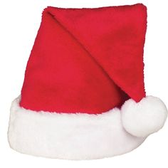 Red plush Santa hat. Features a white cuff and pom. Plush, soft construction. Standard one size fits most. Santa Hat Stockings, Santa Hat Preppy, Preppy Christmas Hat, Santa Hat Pattern Felt, Cheer Costumes, Black Witch Hat, Halloween Witch Decorations, Green Knit Sweater, Stocking Hat