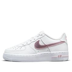 (GS)Nike Air Force 1 'White Pink Glaze' CT3839-104 (AF1/SNKR/Skate/Casual/Low Top) Pink Air Forces, Nike Air Force 1 White, Air Force 1 White, Air Forces, Air Force 1 Low, Nike Air Force 1, Stylish Sneakers, Air Force 1, Nike Air Force