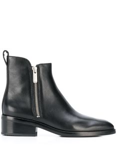 In a hunt for a perfect pair of black boots? Look no further! Crafted from supple leather, these Alexa ankle boots from 3.1 Phillip Lim boast a timeless design that is all year wearable no matter the season. Subtle is the key! Featuring an almond toe, a side zip fastening, a pull tab at the rear and a low heel. | 3.1 Phillip Lim Alexa ankle boots Philip Lim, Ankle Boots Black, Black Friday Promotions, 3.1 Phillip Lim, Phillip Lim, Black Ankle Boots, Boots Black, Boot Shoes Women, Low Heels