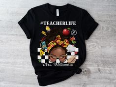 Teacher Life T-Shirt - Perfect Gift for Teachers, Inspirational Teacher Shirt Embrace the essence of being an educator with our "Teacher Life" T-Shirt. Designed for teachers who inspire and make a difference every day, this shirt is perfect for showcasing your passion and dedication to shaping young minds. Whether you're in the classroom, at a school event, or just relaxing at home, this shirt will be your go-to choice. Why You'll Love It: Perfect Gift: Ideal for teacher appreciation, back-to-sc Black T-shirt With Heat Transfer Vinyl For School, Custom Print Black Top For Teacher Appreciation, Black Custom Print Top For Teacher Appreciation, Black Top With Custom Print For Teacher Appreciation, Black School Shirt With Custom Print, Black Custom Print School Shirt, Black Shirt With Custom Print For School, Black Custom Print Shirt For School, Black T-shirt With Sublimation Print For School