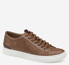 Banks Lace-to-Toe Johnston And Murphy Shoes, Belt Style, Johnston Murphy, Loafer Sneakers, Brown Sneakers, Toe Shoes, Leather Trim, Leather Sneakers, Shoes Online