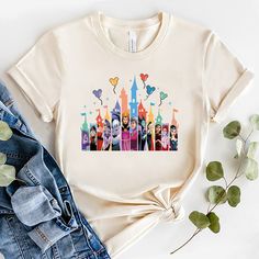 a t - shirt with an image of disney characters on it