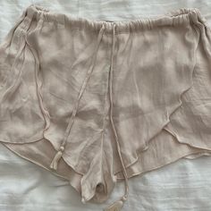 Super Light Shorts And So Soft. Never Worn. Size Medium But Fit More Like A Small. Beige Summer Bottoms For Outings, Beige Summer Bottoms For Summer Outings, Beige Bottoms For Summer, Beige Bottoms For Summer Outings, Chic Beige Shorts For Summer Outings, Beige Summer Shorts For Outings, Beige Shorts For Summer Outings, Beige Summer Style Shorts, Beige Shorts For Beach Day Out