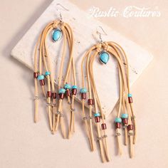 Bohemian Suede Tassel Statement Earring Material：Silver-tone metal and turquoise stones Leather tassel turquoise beads Size：2.6″（H）×0.5″(W) Turquoise Beaded Fringe Tassel Earrings For Festival, Bohemian Turquoise Tassel Earrings With Beaded Fringe, Turquoise Tassel Earrings With Dangling Beads, Bohemian Turquoise Tassel Earrings, Southwestern Turquoise Beaded Fringe Earrings, Turquoise Southwestern Beaded Fringe Earrings, Turquoise Southwestern Earrings With Beaded Fringe, Southwestern Turquoise Earrings With Beaded Fringe, Turquoise Dangle Tassel Earrings For Festival