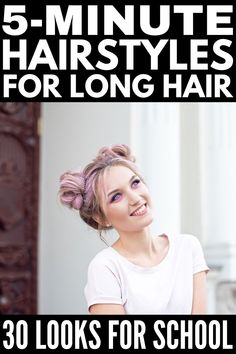 Easy Up Do Long Hair Quick Hairstyles, Casual Updo Medium Length Hair, 15 Minute Hairstyles, Fixing Long Hair Easy Hairstyles, Easy Day 3 Hairstyles, Easy Hair Styles To Do On Yourself For Beginners, 2 Step Hairstyles, Professional Quick Hairstyles, Simple Everyday Updos For Long Hair