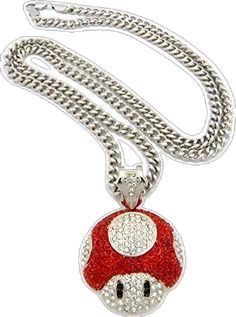 Red Round Chain Jewelry, Face Pendant, Necklace Red, Cuban Link, Bitter, Silver Necklaces, Hip Hop, Stuffed Mushrooms, Chain Necklace