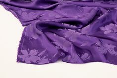 This jacquard has a satin finish and a fluid drape. Satin Finish, Satin, Purple