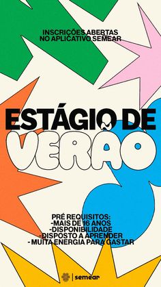 an advertisement for the spanish language book, estagio de verao