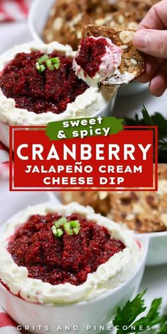 cranberry jalapeno cream cheese dip is the perfect appetizer for any holiday gathering