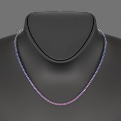 Adorn yourself with this stunning 4.43 carat ombre necklace featuring pink sapphire, blue sapphire, and amethyst stones set in 14K/18K white gold. This dainty, natural sapphire necklace is a one-of-a-kind gift from Evara Jewelry, perfect for any occasion. 𝐅𝐞𝐚𝐭𝐮𝐫𝐞𝐬: * 𝐌𝐚𝐝𝐞 𝐭𝐨 𝐎𝐫𝐝𝐞𝐫 * 𝐌𝐞𝐭𝐚𝐥: 𝟏𝟒𝐊 𝐆𝐨𝐥𝐝 | 𝟏𝟖𝐊 𝐆𝐨𝐥𝐝  * 𝐁𝐚𝐧𝐝 𝐂𝐨𝐥𝐨𝐫𝐬: Rose Gold, Yellow Gold & White Gold * 𝐀𝐩𝐩𝐫𝐨𝐱𝐢𝐦𝐚𝐭𝐞 𝐆𝐫𝐨𝐬𝐬 𝐖𝐞𝐢𝐠𝐡𝐭 - 3.45g * 𝐖𝐢𝐝𝐭𝐡: 1.70 MM 𝐂𝐞𝐧𝐭𝐞 Pink Notes, Ombre Necklace, Stacked Wedding Rings, Necklace Unique, Tennis Necklace, Band Bracelet, Wedding Jewellery Necklace, Timeless Gifts, Sapphire Necklace