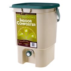 an indoor composter with the lid open