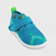 Protect little feet with this versatile pool to playground water shoe. That's right, the great construction allows your little one to have fun in the sandbox or the sandbar. Features quick dry mesh upper and a durable outsole with great grip while the easy closure design offers a secure fit. Color: teal. Gender: unisex. Age Group: toddler. Pattern: Tie Dye Design. Sporty Green Slip-resistant Walking Shoes, Functional Non-slip Walking Shoes For Training, Outdoor Non-slip Synthetic Running Shoes, Outdoor Synthetic Non-slip Running Shoes, Blue Breathable Mesh Sneakers With Round Toe, Casual Non-slip Walking Shoes For Training, Summer Non-slip Walking Shoes For Outdoor Activities, Non-slip Walking Shoes For Summer Outdoor Activities, Scratch-resistant Synthetic Walking Shoes For Sports