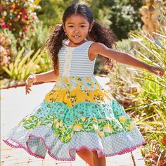 Matilda Jane Sweet Trip Maxi Dress Size:6 Lemons Flowers Stripes Matilda Jane Clothing Kids, Lemon Flowers, Matilda Jane Clothing, Jane Clothing, Jane Dress, Kids Events, Matilda Jane, Matilda, Kid Stuff