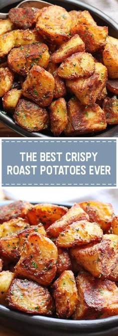 the best crispy roast potatoes ever are made in one pan, and they're so easy to make