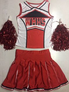 a cheerleader outfit with pom poms