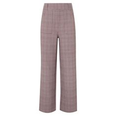 Ganni Checked Cady Trousers Dusty pink trousers designed with check pattern and loose, straight-leg silhouette. Detailed with oversized front pockets, belt loops and hooks and zip closure. Rrp £200 Size – 36FR Condition – Very Good Composition – 65% Polyester, 30% Viscose, 5% Elastane Pink Workwear Pants With Belt Loops, Pink Bottoms With Belt Loops For Work, Plaid Wide-leg Pants With Pockets, Wide-leg Plaid Bottoms With Pockets, Pink Pants For Office In Fall, Pink Office Pants For Fall, Plaid Workwear Bottoms With Belt Loops, Plaid Business Casual Pants With Pockets, Plaid Pants With Pockets For Business Casual