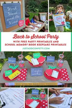 back to school party with free printables and school menus for the kids