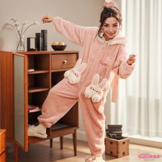 Pink Winter Onesie For Sleep, Winter Pink Onesie For Sleep, Pink Winter Sleep Onesie, Pink Winter Onesie For Loungewear, Cozy Pink Onesie For Sleep, Winter Pink Onesie For Loungewear, Pink Hooded Sleepwear For Pajama Party, Pink Winter Onesie For Sleepover, Winter Onesie For Sleepover In Pink