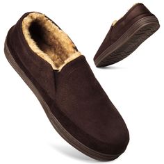 PRICES MAY VARY. Classic Twin Gore Design: These men’s house slippers feature a twin gore design for easy slip-on and a snug fit, making them the ideal mens house shoes seeking comfort and convenience in their daily routine. Warm Faux Fur Lining: Lined with soft faux shearling fur, these men slippers provide optimal warmth, perfect for keeping your feet cozy during colder months or after a long day. Durable Non-Slip Sole: The sturdy TPR outsole offers excellent traction on various surfaces, maki House Shoes Mens, Mens House, Mens House Shoes, Indoor Outdoor Slippers, Men Slippers, Man Of The House, Slippers For Men, Men's Slippers, Outdoor Slippers