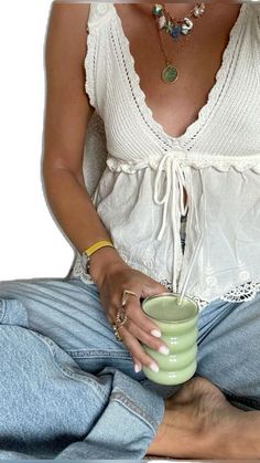 Knit Top Outfit Summer, Summer Coastal Outfits, Anthropology Clothing, Look Boho Chic, Stil Inspiration, Mode Ootd, Summer Outfit Inspiration