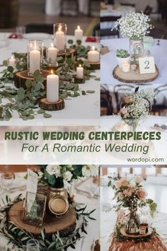 rustic wedding centerpieces for a romantic wedding