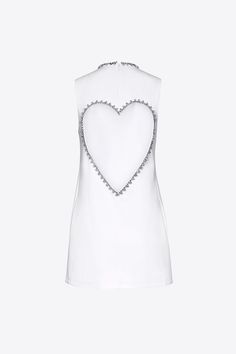 Compact ponte jersey sleeveless mini dress features crystal trim heart cutout back and side pockets. Available in White, Powder Pink and Black. Crystal Trim, White Powder, Powder Pink, Back Dress, Sleeveless Mini Dress, Crystal Heart, Sale Items, Bridal Shower, York City