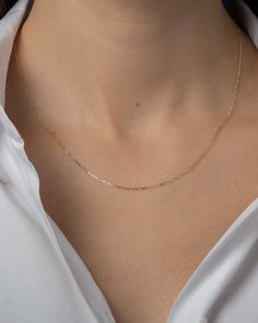 14k Gold Baby Figaro Chain Necklace | ZOE LEV Pretty Rings Simple, Small Gold Chain, Elegant Gold Necklace, Jewelry Necklace Simple, Personalized Charm Necklace, Real Gold Chains, Pretty Jewelry Necklaces, Gold Chain Design, Figaro Chain Necklace