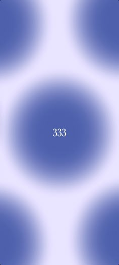 an abstract blue background with white circles and the number thirty three in it's center