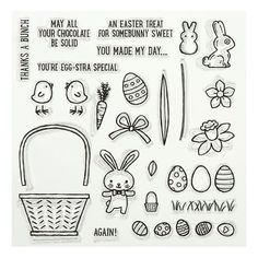 a clear stamp with an easter theme