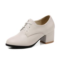 Heel Height: 6cmPlatform Height: 1 cmStyle: Fashion,KoreanOccasion: Casual,Party/Club,Office/Career,DressSeason: Spring,Summer,Fall/Autumn,WinterPackage Contents: 1 x Shoes (Pair)Size Guide:34 = foot length 21.5-22cm (Foot width=8-8.5cm)35 = foot length 22-22.5cm (Foot width=8.5cm)36 = foot length 22.5-23cm (Foot width=8.5-9cm)37 = foot length 23-23.5cm (Foot width=9cm)38 = foot length 23.5-24cm (Foot width=9-9.5cm)39 = foot length 24-24.5cm (Foot width=9.5-10cm)40 = foot length 24.5-25cm (Foot Synthetic Round Toe Court Shoes For Summer, Summer Synthetic Round Toe Court Shoes, Synthetic Summer Court Shoes With Round Toe, Summer Office Lace-up Heels, Beige Round Toe Court Shoes For Summer, Synthetic Lace-up Shoes For Office In Spring, Synthetic Lace-up Shoes For Office And Spring, Summer Oxfords With Round Toe For Office, Casual High Heel Lace-up Shoes For Spring