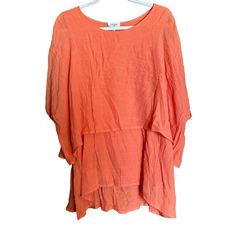 Step Out In Style With This Gorgeous Umgee Top. Designed For Women, This Tiered Lagenlook Boho Blouse Is A Must-Have In Any Wardrobe. The Beautiful Orange Color Adds A Pop Of Vibrancy To Any Outfit, Making It Perfect For Any Occasion. Crafted From High-Quality Materials And Available In A Regular Size M, This Blouse Is Perfect For Any Fashion-Conscious Individual. The Stylish Design, Coupled With The Beautiful Color, Make It A Versatile Addition To Any Wardrobe. Whether You Are Dressing Up Or Dressing Down, This Umgee Top Is Sure To Make You Stand Out. Spring Crew Neck Blouse For Beach, Viscose Long Sleeve Blouse For Layering, Long Sleeve Viscose Blouse For Layering, Summer Beach Blouse With Crew Neck, Summer Crew Neck Blouse For Beach, Summer Crew Neck Blouse For The Beach, Spring Viscose Blouse With Crew Neck, Spring Crew Neck Viscose Blouse, Summer Vacation Blouse With Crew Neck