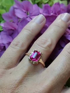 Beautiful 1930s antique German 14k gold ring with ruby, stone measures approx. 6 x 8 mm, princess cut approx. 1.5ct, ruby has few minor chips barely visible without jeweler loupe. US Size 6 3/4, in good vintage condition. Box on the photos not included! Material: 14k gold, ruby total weight: 2.4 g US Size: approx. 6 3/4 (EU size 54) Classic Ruby Ring With Diamond Cut, Ruby Signet Ring Fine Jewelry For Formal Events, Fine Jewelry Ruby Signet Ring For Formal Occasions, Formal Art Deco Ruby Ring In Yellow Gold, Art Deco Yellow Gold Ruby Ring For Formal Events, Classic Yellow Gold Ruby Signet Ring, Formal Ruby Signet Ring In Fine Jewelry Style, Classic Yellow Gold Rectangular Amethyst Ring, 14k Gold Rectangular Solitaire Jewelry