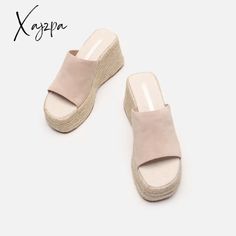 Summer Wedges Slippers Women Platform High Heels Flip Flop Ladies Outdoor Beach Shoes Braided hemp Rope Wedge Slipper High Heel Flip Flops, Designer Handbag Brands, Heeled Flip Flops, Summer Wedges, Fashion Shoes Sneakers, Wedges Style, Sport Shoes Women, Slippers Women, Luxury Purses