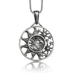 Sun moon and stars pendant necklace in silver, Space lover necklace for girlfriend, Handmade engraved necklace for mama These 925K Sterling Silver Sun and Moon Sky Necklace has special handmade engraving details which photos are taken with original products. It's very elegant and classy for everyday use and gives stylish look to your outfits. Also, can be preferred as a gift for friends and family for an eternal memorial. Dream collection has many meanings behind its background; we prepare this Moon Phase Pendant Necklaces For Anniversary, Sterling Silver Moon-shaped Jewelry For Anniversary, Sterling Silver Moon Charm Necklace For Anniversary, Sterling Silver Necklaces With Moon Charm For Anniversary, Silver Celestial Jewelry For Her, Silver Celestial Jewelry As A Gift For Her, Sterling Silver Necklace With Moon Charm For Anniversary, Sterling Silver Necklace With Moon Charm For Anniversaries, Spiritual Engraved Jewelry For Her