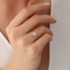 14K Baguette Diamond Flower Ring – FERKOS FJ Feminine Flower Ring For Wedding, Elegant Flower Ring With Prong Setting, 14k Gold Flower Ring With Prong Setting, Flower-shaped Jewelry With Prong Setting, White 14k Gold Flower Shaped Ring, White Gold 14k Flower Ring, Elegant Enamel Flower Ring For Wedding, Minimalist Flower Ring For Wedding, Elegant 14k Rose Gold Flower Ring