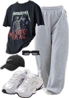 Race Car Graphic Tee Outfit, Popular Clothing Styles 2023, Baddie Outfits Casual School, Outfit Ideas For School Baddie, Outfit Ideas For Teens, Muzică Rock, Baddie Outfits For School, Mode Des Leggings, Buty Marki Nike