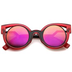 High Fashion Translucent Frame Stepped Temple Two-Tone Cat Eye Sunglasses  #bold #frame #womens #mirrored #clear #sunglasses #summer #cateye #purple #sunglass Eye Mirror, Colorful Festival, Clear Sunglasses, Latest Sunglasses, Eccentric Style, Sunglasses Summer, Purple Sunglasses, Red Mirror, Cat Care Tips