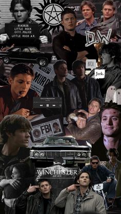 collage of the main characters from supernatural