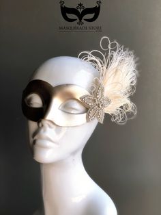 Champagne Womens Masquerade Mask Women Ivory Feather Mask - Etsy Elegant Headpieces For Masquerade Carnival, Elegant Headpieces For Carnival Masquerade, Elegant Feathered Masquerade Mask For Mardi Gras, Elegant Feathered Eye Mask For Masquerade, Elegant Feathered Masquerade Mask, Elegant Feathered Masquerade Mask For Costume Party, Elegant Masquerade Mask For Wedding And Mardi Gras, Kids Party Packs, New Years Eve Celebration