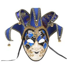 PRICES MAY VARY. 【 】Women Masquerade Venetian Masks are made of synthetic material. Sturdy, durable and reusable. Lightweight and will not put any burden on your head. The perfect Halloween party! 【Unique Design】The Halloween is designed with unique Venetian elements, every detail is perfect after artificial processing, and it looks lifelike. Fun and mysterious Venetian masks will make you unique at a party, dance or rave! 【Mask Size】All masks are about 44 x 16 x 10cm in size, suitable for the h Masquerade Mask Full Face, Venetian Costumes, Jester Mask, Costume Venitien, Carnival Art, Christmas Fancy Dress, Venice Mask, Venetian Masquerade Masks, Halloween Ball