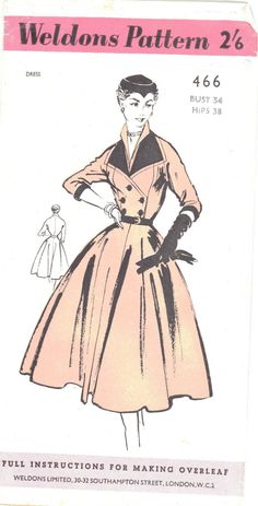 an old fashion sewing pattern for a women's coat and dress, with the words wedons pattern 26