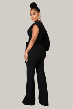 Introducing the exquisite Bonnie Asymmetrical Neckline Jumpsuit, boasting elegant lantern sleeves and a belted waist that exudes sophistication. The wide-legged design and medium stretch fabric provide unparalleled comfort and an elegant silhouette. Indulge in the opulence of this garment with its asymmetrical neckline and long sleeves, suitable for any occasion. 95% Polyester, 5% Elastane Please allow 3-5 business days to process and ship. in cm : Size US Length Sleeve Length Bust Waist Size Hi Wide Leg Jumpsuits And Rompers For Evening, Solid Wide Leg Jumpsuits And Rompers For Evening, Elegant Wide Leg Belted Jumpsuits And Rompers, Solid Color Wide Leg Jumpsuits For Evening, Elegant Belted Jumpsuit For Date Night, Fitted Belted Evening Pantsuit, Elegant Belted Pantsuit For Evening, Chic Belted Jumpsuits And Rompers For Evening, Elegant Belted Solid Jumpsuits And Rompers